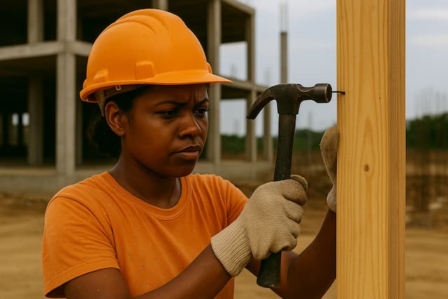 Manœuvre BTP sur chantier à Mayotte